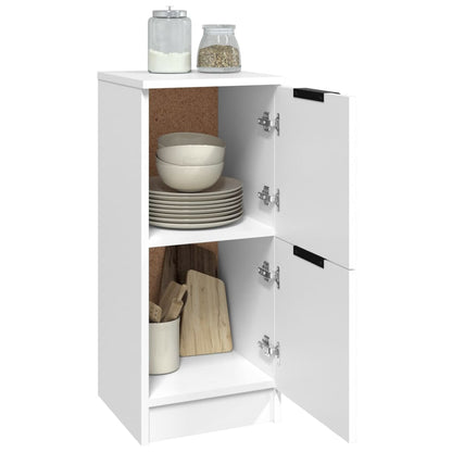 vidaXL Buffets 2 pcs Blanc 30x30x70 cm Bois d'ingénierie