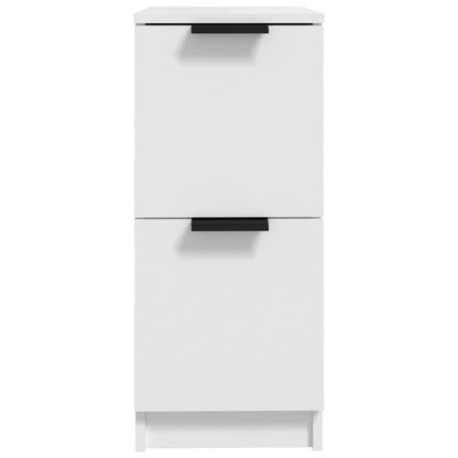 vidaXL Buffets 2 pcs Blanc 30x30x70 cm Bois d'ingénierie