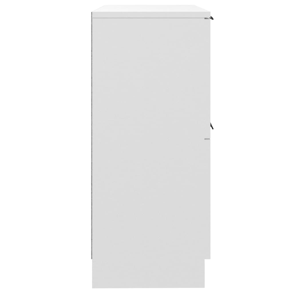 vidaXL Buffets 2 pcs Blanc 30x30x70 cm Bois d'ingénierie