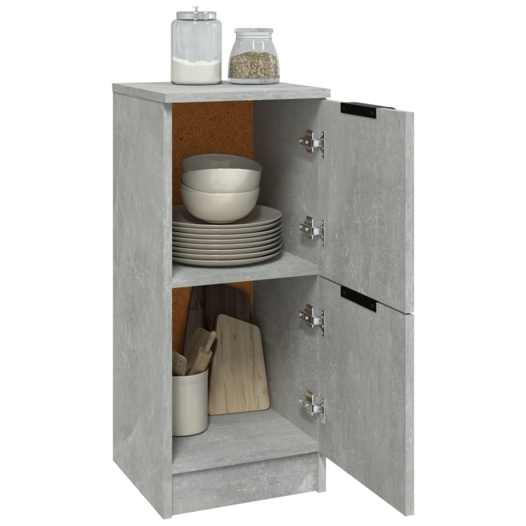 vidaXL Buffet Bas Gris Ciment 30x30x70 cm Bois d'ingénierie