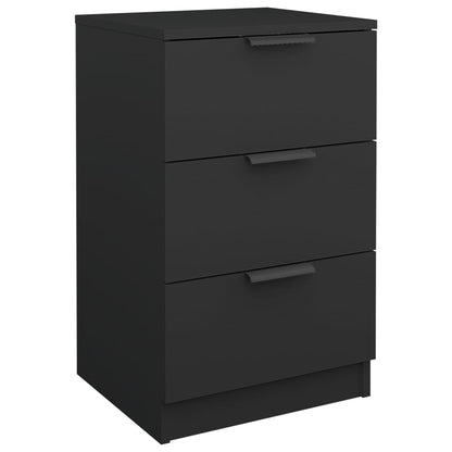 vidaXL Nachttisch Schwarz 40x36x65 cm