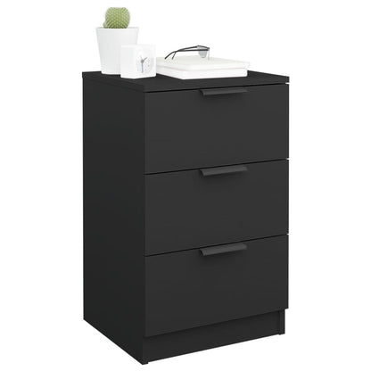 vidaXL Nachttisch Schwarz 40x36x65 cm
