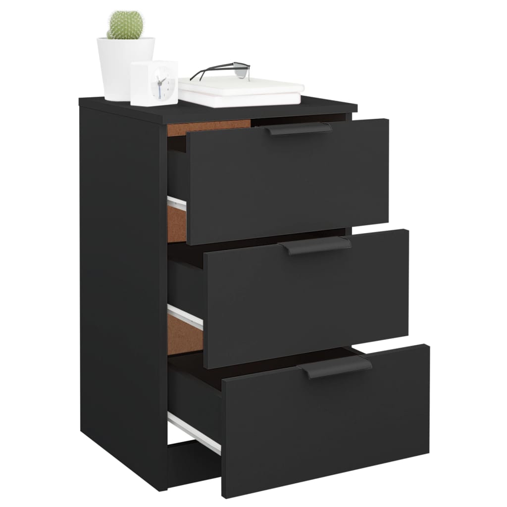 vidaXL Nachttisch Schwarz 40x36x65 cm