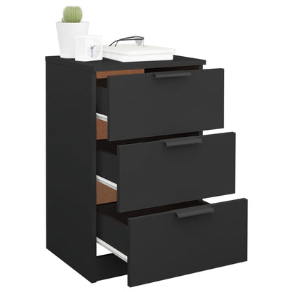vidaXL Nachttisch Schwarz 40x36x65 cm