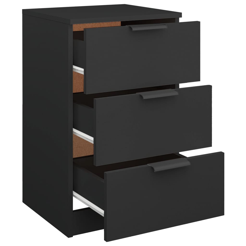 vidaXL Nachttisch Schwarz 40x36x65 cm