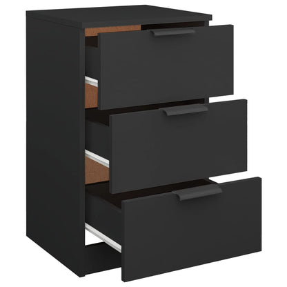 vidaXL Nachttisch Schwarz 40x36x65 cm