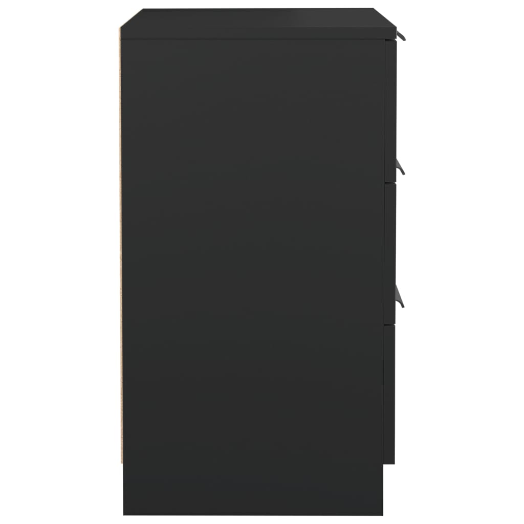 vidaXL Nachttisch Schwarz 40x36x65 cm
