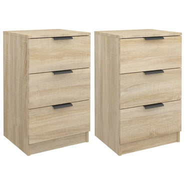 vidaXL Nachttische 2 Stk. Sonoma-Eiche 40x36x65 cm