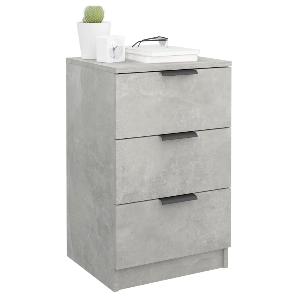 vidaXL Nachttisch Betongrau 40x36x65 cm