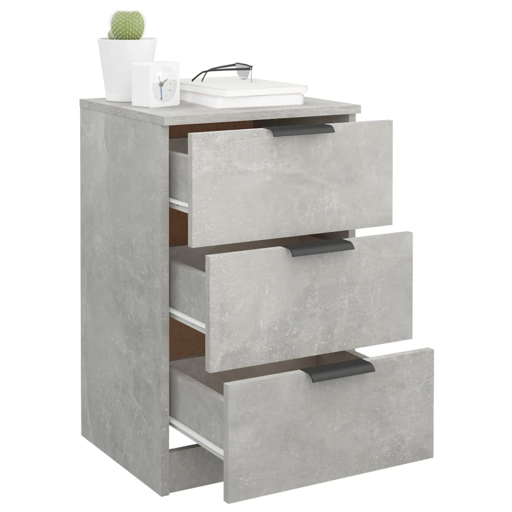 vidaXL Nachttisch Betongrau 40x36x65 cm