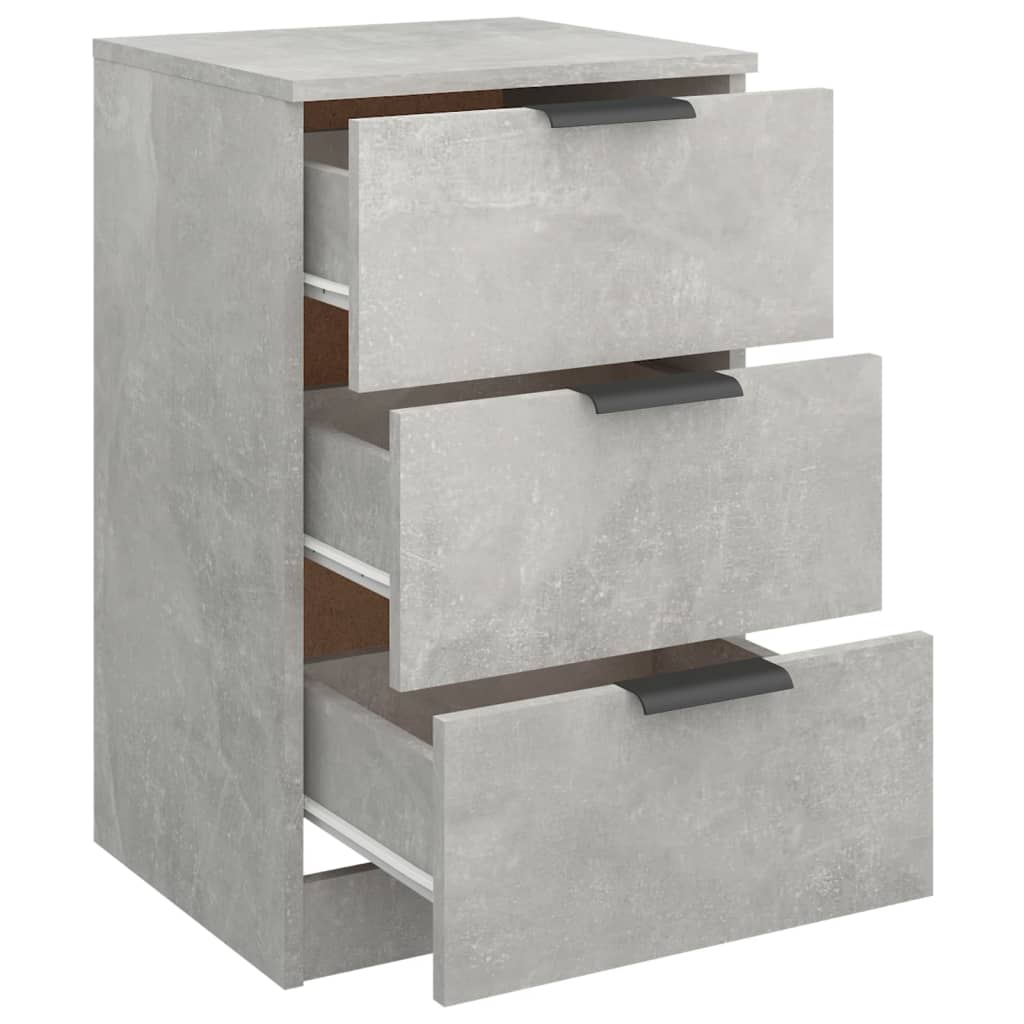 vidaXL Nachttisch Betongrau 40x36x65 cm