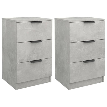 vidaXL Nachttische 2 Stk. Betongrau 40x36x65 cm