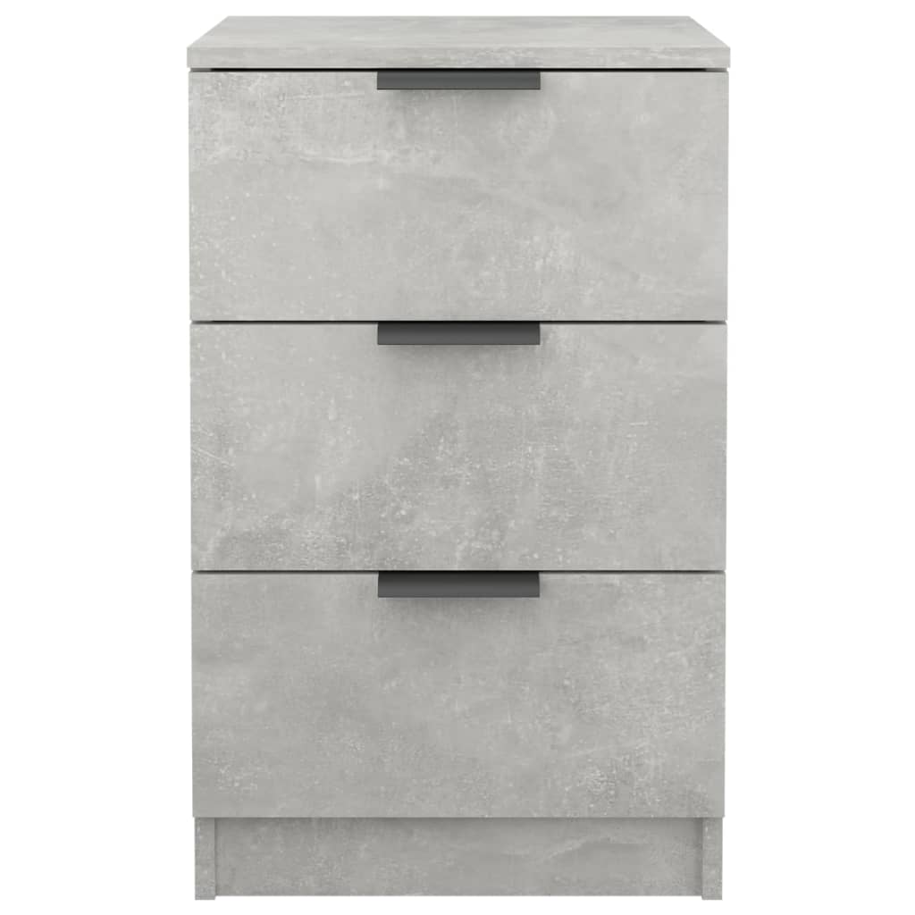 vidaXL Nachttische 2 Stk. Betongrau 40x36x65 cm