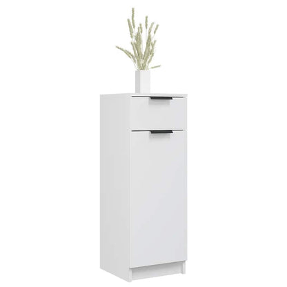 vidaXL Badschrank Weiß 32x33,5x90 cm Holzwerkstoff