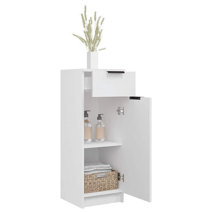 vidaXL Badschrank Weiß 32x33,5x90 cm Holzwerkstoff