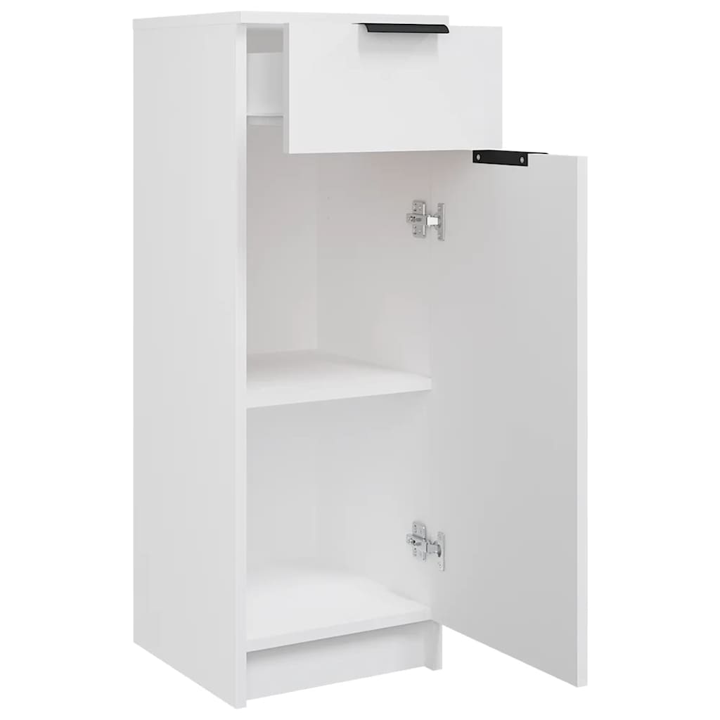 vidaXL Badschrank Weiß 32x33,5x90 cm Holzwerkstoff
