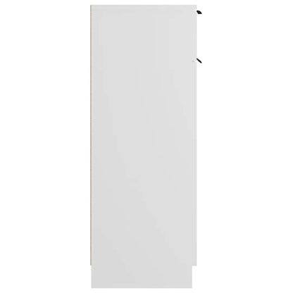 vidaXL Badschrank Weiß 32x33,5x90 cm Holzwerkstoff