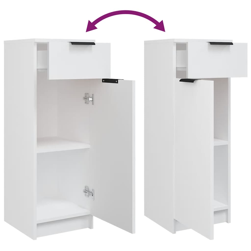 vidaXL Badschrank Weiß 32x33,5x90 cm Holzwerkstoff