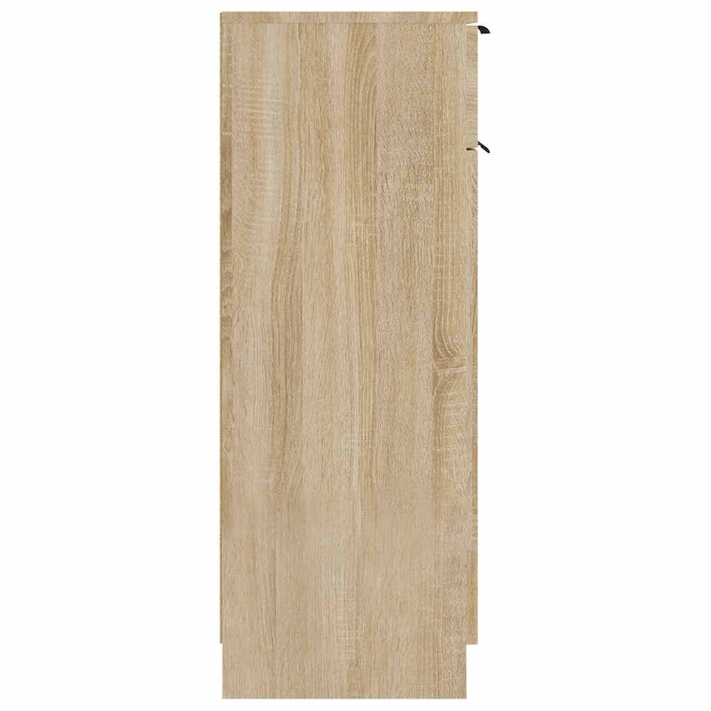 vidaXL Badschrank Sonoma-Eiche 32x33,5x90 cm Holzwerkstoff