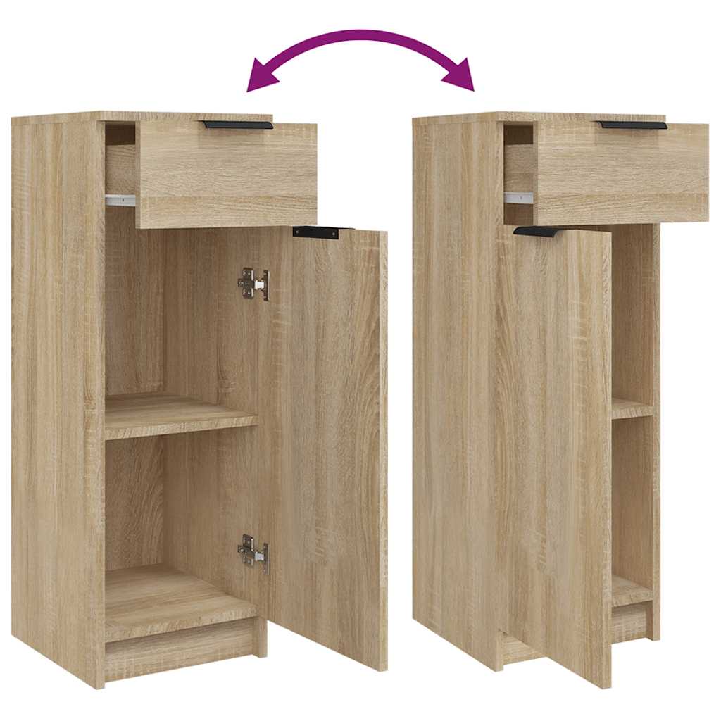 vidaXL Badschrank Sonoma-Eiche 32x33,5x90 cm Holzwerkstoff