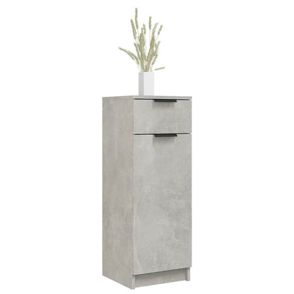 vidaXL Badschrank Betongrau 32x34x90 cm Holzwerkstoff
