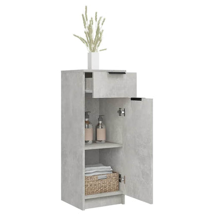 vidaXL Badschrank Betongrau 32x34x90 cm Holzwerkstoff