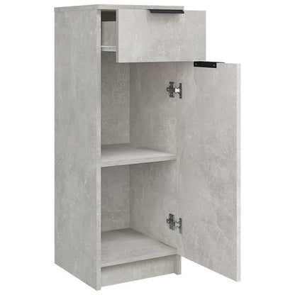 vidaXL Badschrank Betongrau 32x34x90 cm Holzwerkstoff