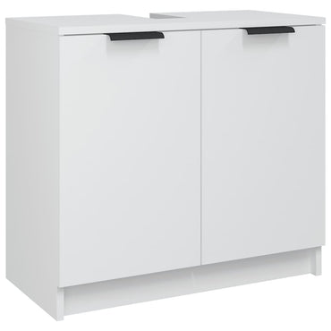 vidaXL Badschrank Weiß 64,5x33,5x59 cm Holzwerkstoff