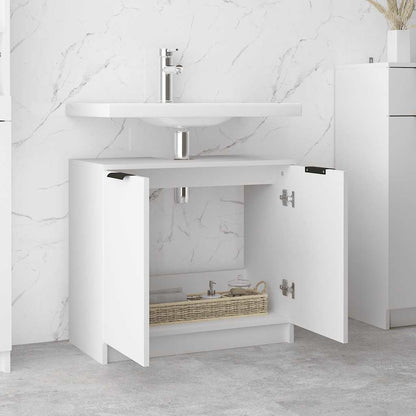 vidaXL Badschrank Weiß 64,5x33,5x59 cm Holzwerkstoff