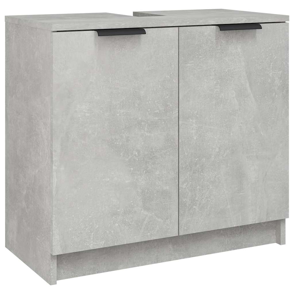 vidaXL Badschrank Betongrau 64,5x33,5x59 cm Holzwerkstoff