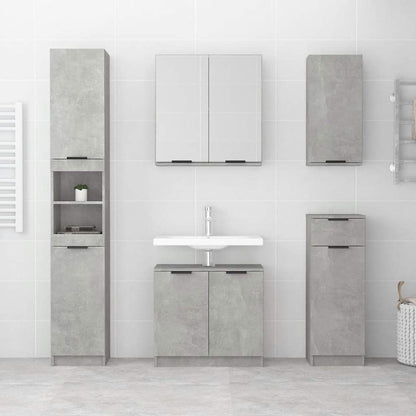 vidaXL Badschrank Betongrau 64,5x33,5x59 cm Holzwerkstoff