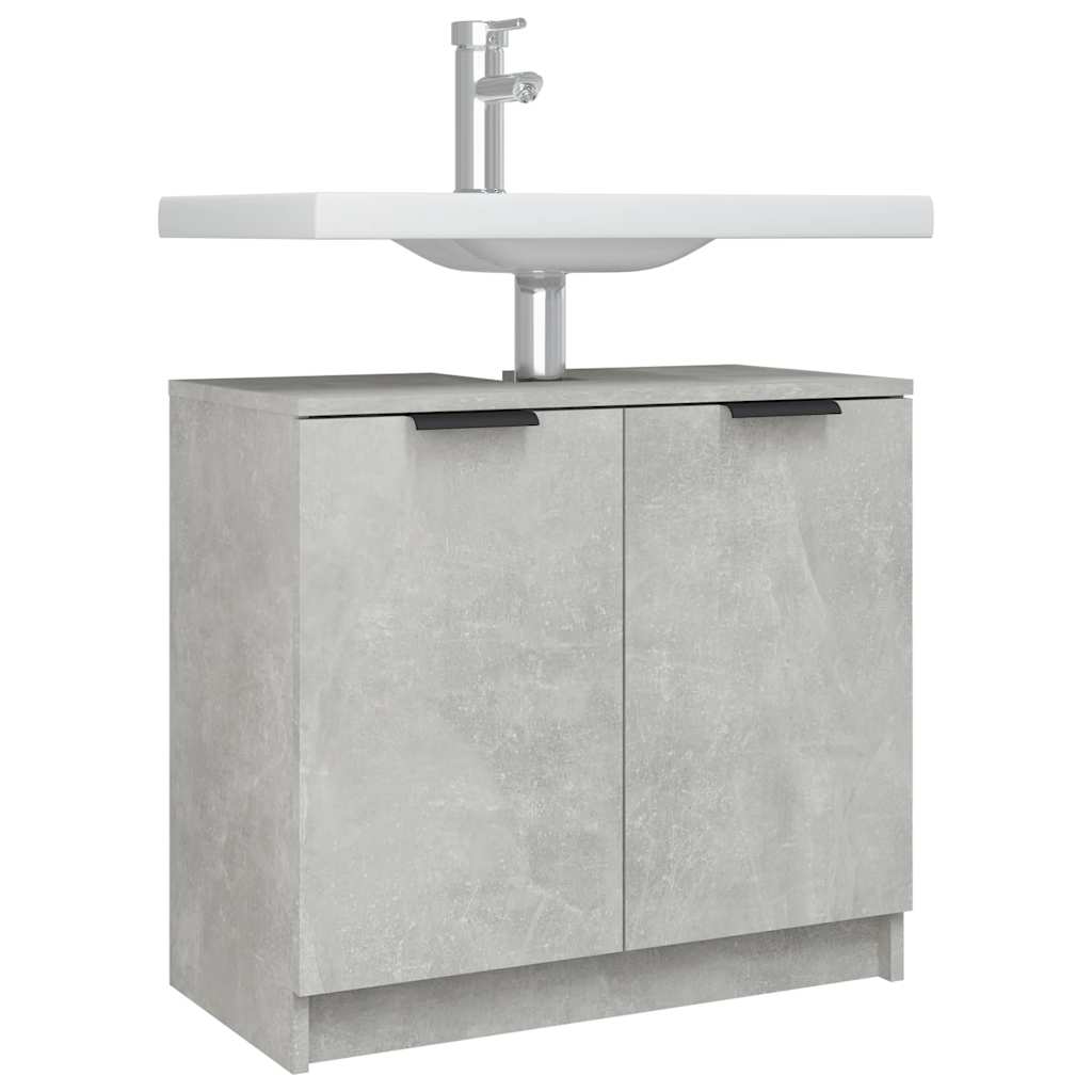 vidaXL Badschrank Betongrau 64,5x33,5x59 cm Holzwerkstoff