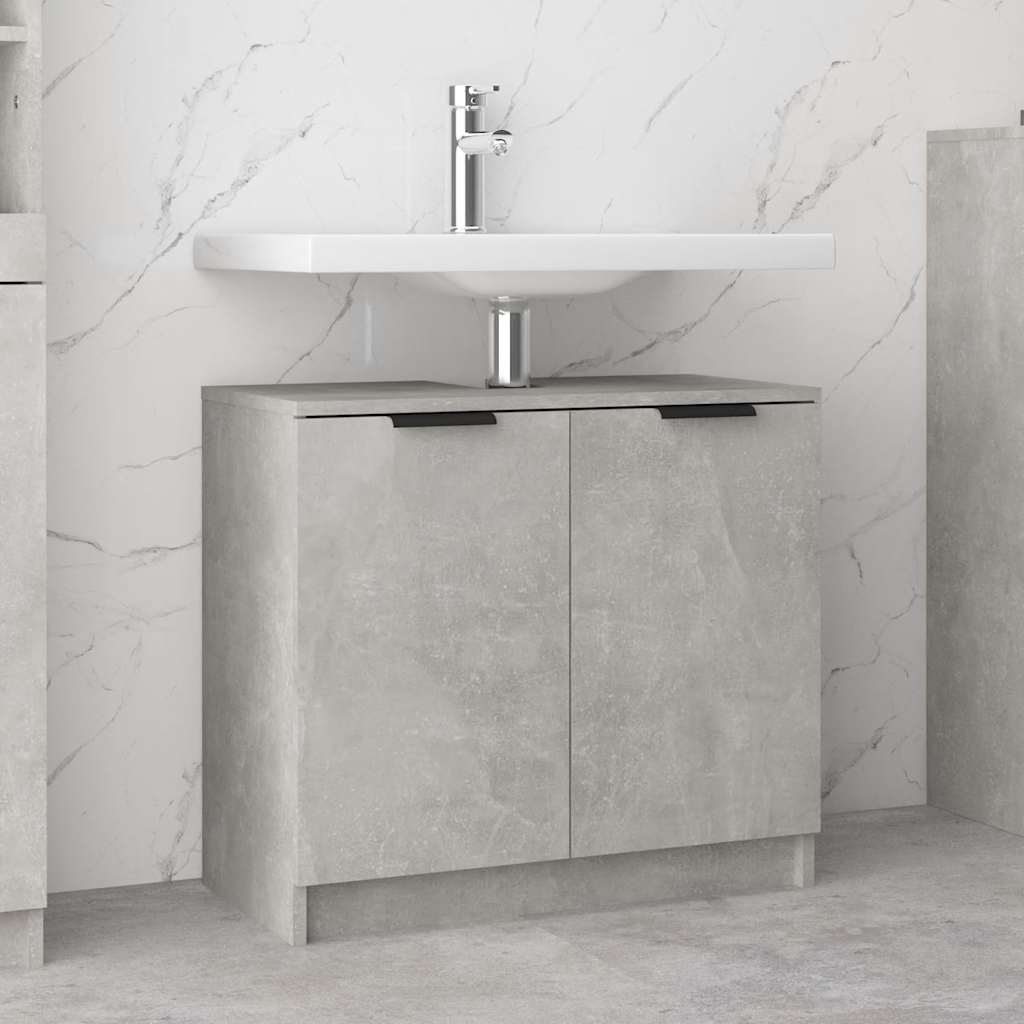 vidaXL Badschrank Betongrau 64,5x33,5x59 cm Holzwerkstoff