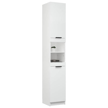 vidaXL Badschrank Weiß 32x34x188,5 cm Holzwerkstoff