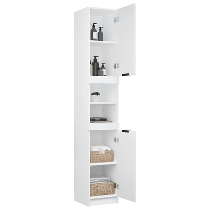 vidaXL Badschrank Weiß 32x34x188,5 cm Holzwerkstoff