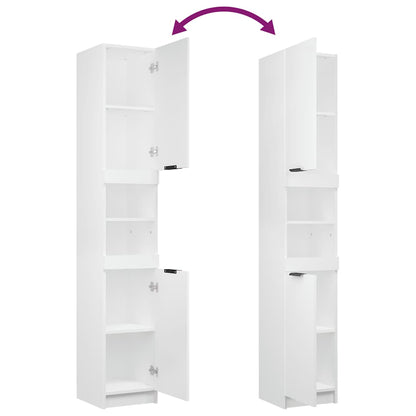 vidaXL Badschrank Weiß 32x34x188,5 cm Holzwerkstoff