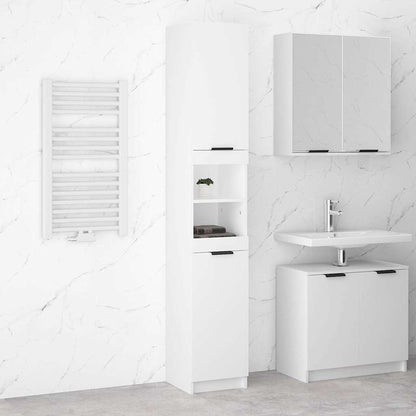 vidaXL Badschrank Weiß 32x34x188,5 cm Holzwerkstoff