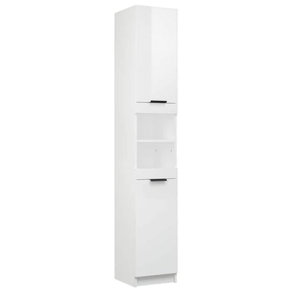 vidaXL Badschrank Hochglanz-Weiß 32x34x188,5 cm Holzwerkstoff