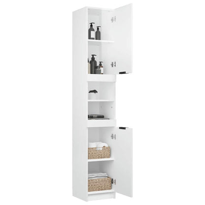 vidaXL Badschrank Hochglanz-Weiß 32x34x188,5 cm Holzwerkstoff