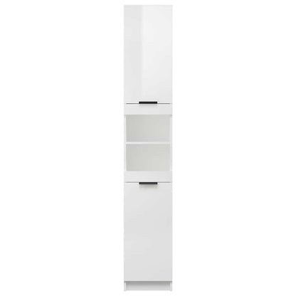 vidaXL Badschrank Hochglanz-Weiß 32x34x188,5 cm Holzwerkstoff