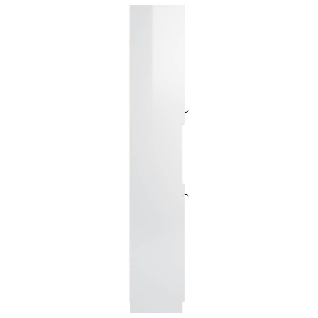 vidaXL Badschrank Hochglanz-Weiß 32x34x188,5 cm Holzwerkstoff