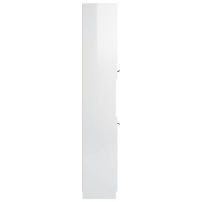 vidaXL Badschrank Hochglanz-Weiß 32x34x188,5 cm Holzwerkstoff