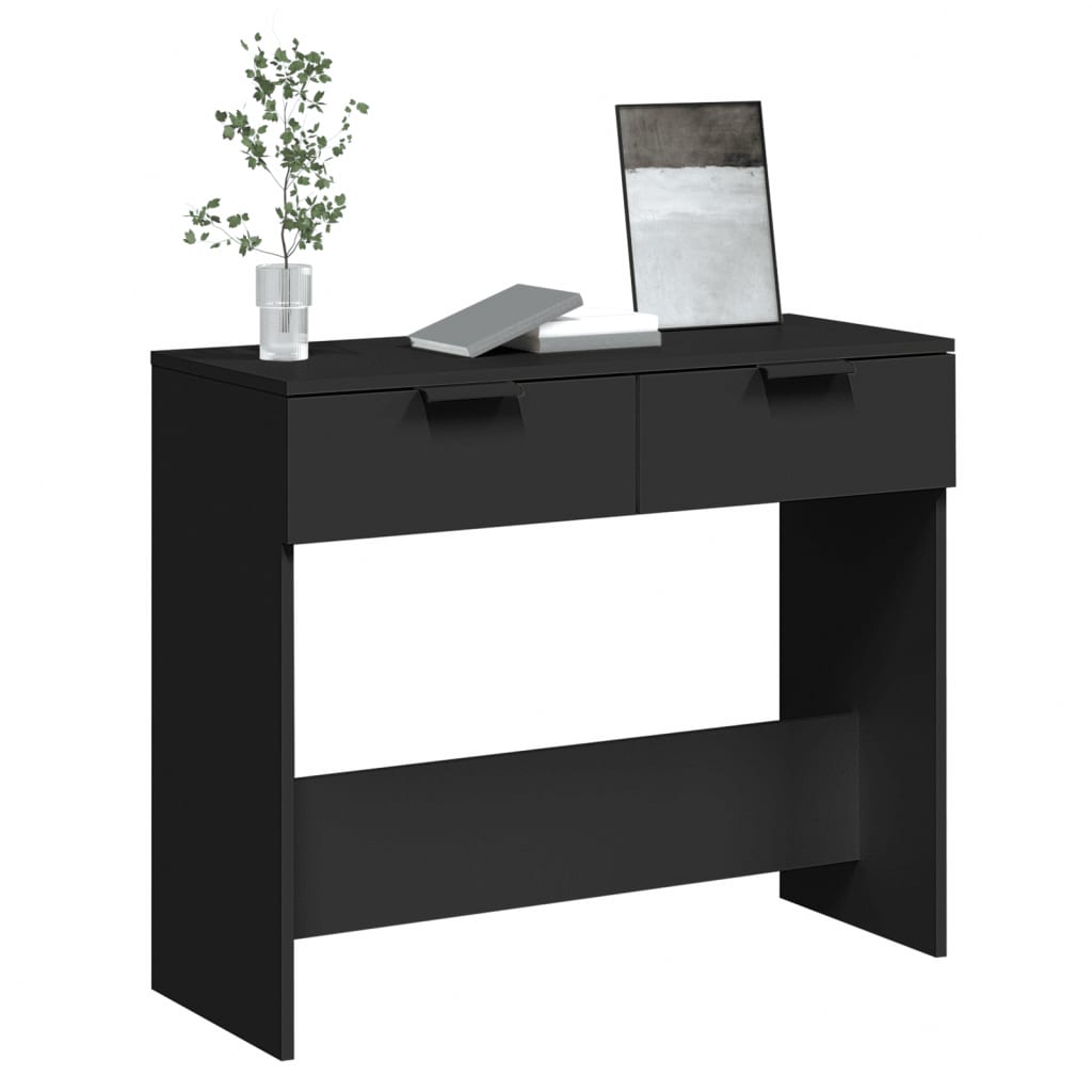 vidaXL Konsolentisch Schwarz 90x36x75 cm Holzwerkstoff