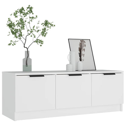 vidaXL Meuble TV Blanc 102x35x36,5 cm Bois d'ingénierie