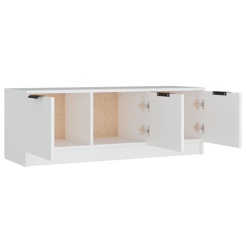 vidaXL Meuble TV Blanc 102x35x36,5 cm Bois d'ingénierie