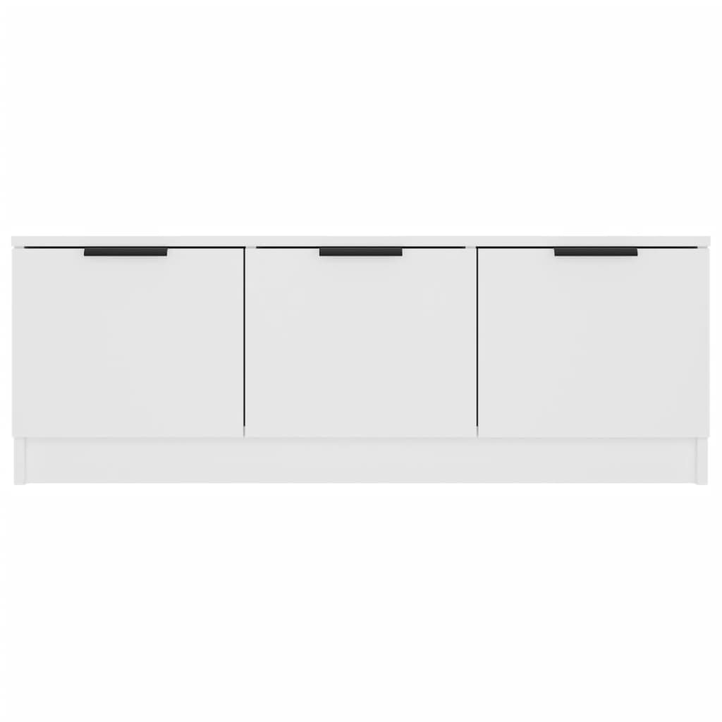 vidaXL Meuble TV Blanc 102x35x36,5 cm Bois d'ingénierie