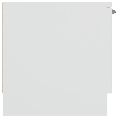 vidaXL Meuble TV Blanc 102x35x36,5 cm Bois d'ingénierie