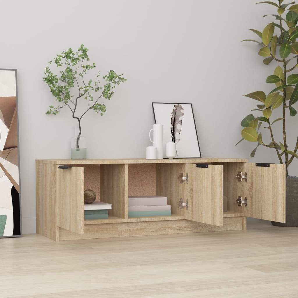 vidaXL Meuble TV chêne Sonoma 102x35x36,5 cm aggloméré