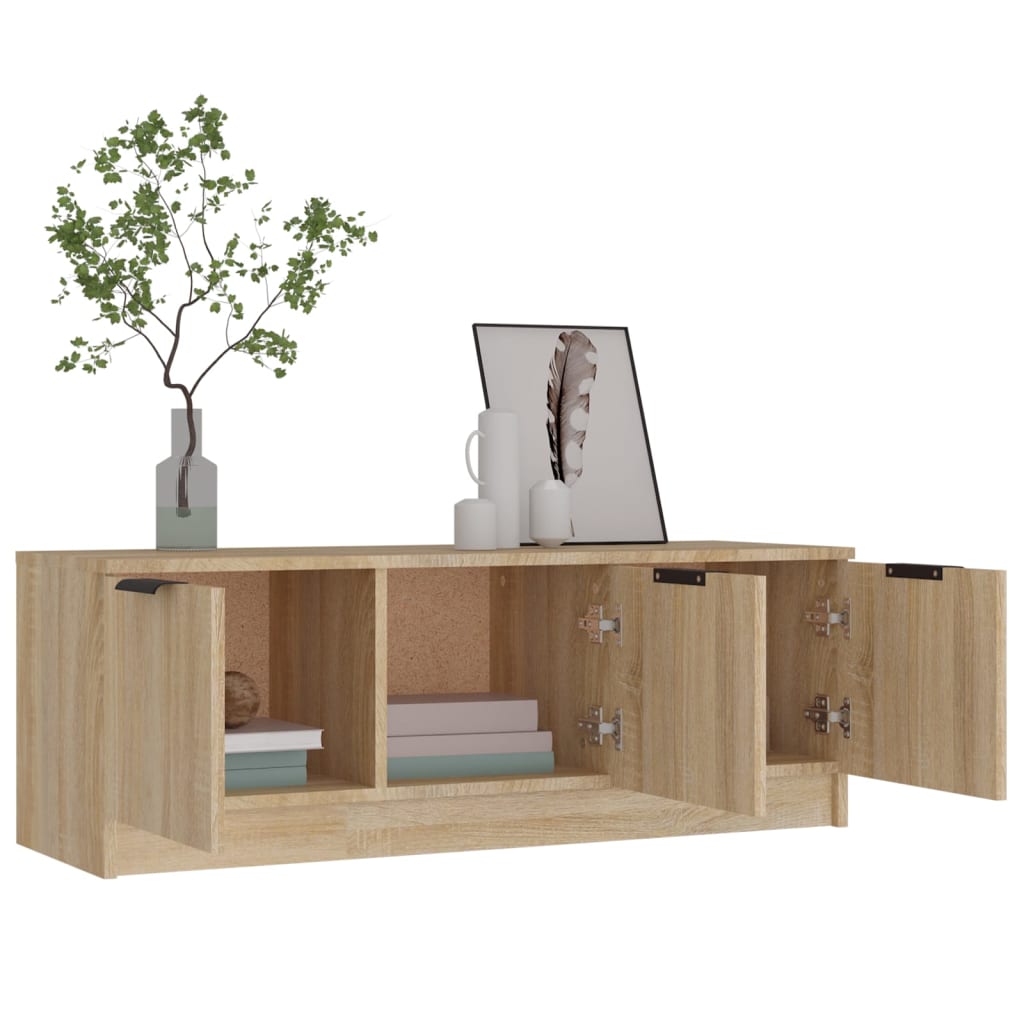vidaXL Meuble TV chêne Sonoma 102x35x36,5 cm aggloméré