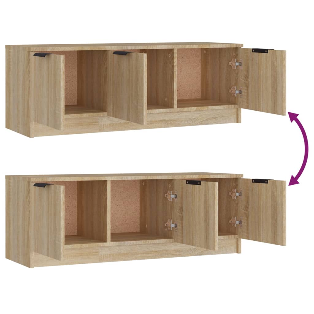 vidaXL Meuble TV chêne Sonoma 102x35x36,5 cm aggloméré